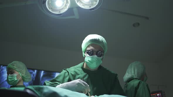 surgeon doctor team working surgical health care in hospital operation ...