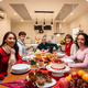 Portrait of big family celebrating Christmas party together in house then looking at camera. - PhotoDune Item for Sale
