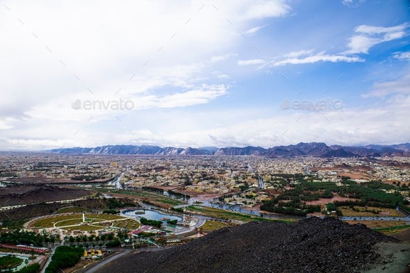 Hail City landscape - Saudi Arabia - Panoramic view ha'il Province ksa - Stock Photo - Images