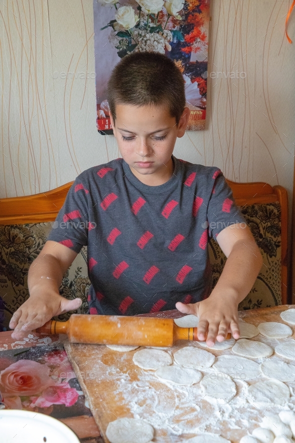 making pierogi. making varenyky - Stock Photo - Images