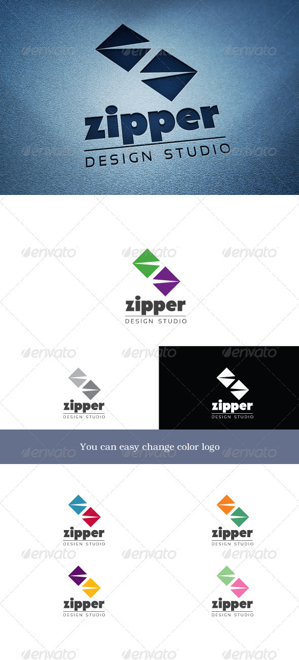 Zipper - Letters Logo Templates