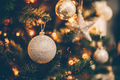 Christmas background. Christmas balls on Christmas tree - PhotoDune Item for Sale