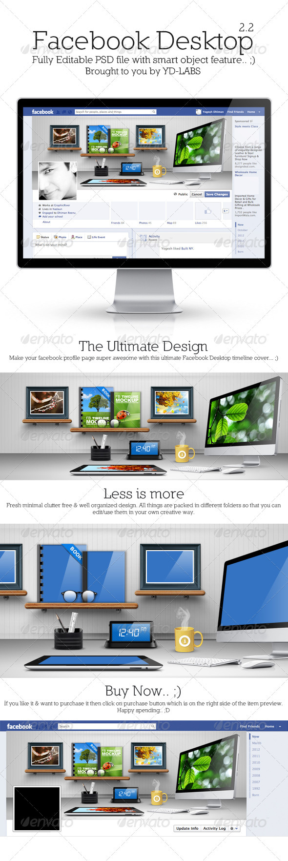 FB Desktop 2.2 - Facebook Timeline Covers Social Media