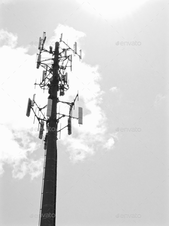 A cell phone tower - Stock Photo - Images
