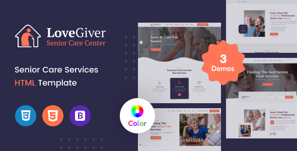 Lovegiver - Senior Care HTML Template