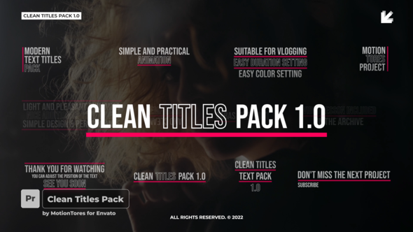 Clean Text Titles \ Premiere Pro