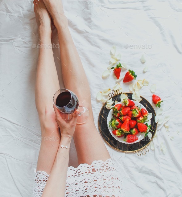 Chill with wine  - Stock Photo - Images