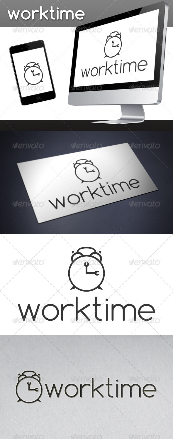 Work Time Logo - Objects Logo Templates