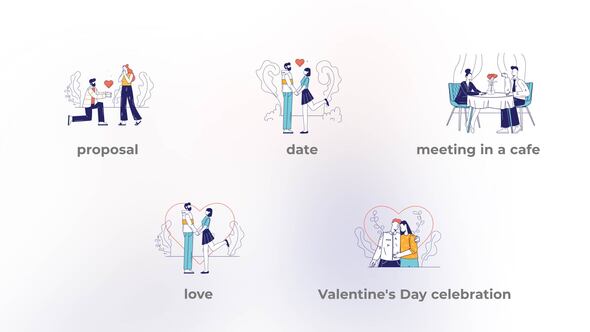 Valentines day - Flat concepts (MOGRT)