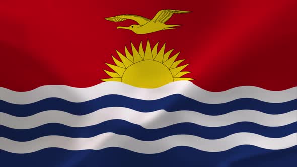 Kiribati Waving Flag Animation 4K Moving Wallpaper Background alt