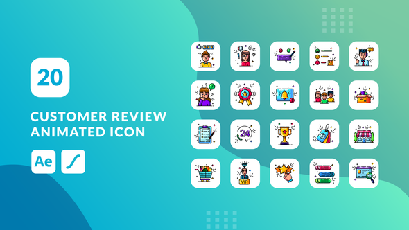 Customer Review Animated Icons | After Effects