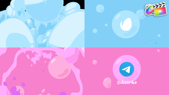 Liquid And Bubbles Logo Opener for FCPX