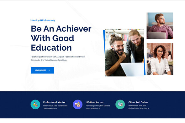 Learnway - Professional Online Education Courses Elementor Template Kit ...