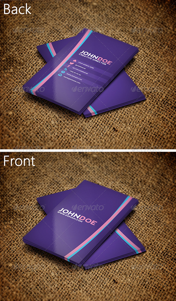 Blue Purple Business Card - Creative Business Cards