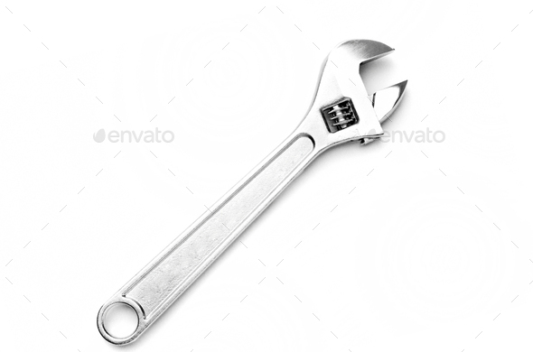 Adjustable wrench - Stock Photo - Images