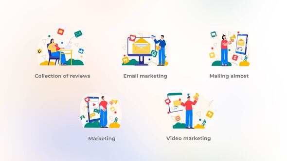 Email marketing - Flat concept