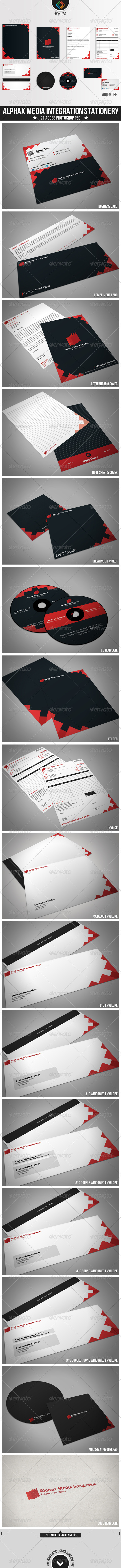Alphax Media Integration Stationery - Stationery Print Templates