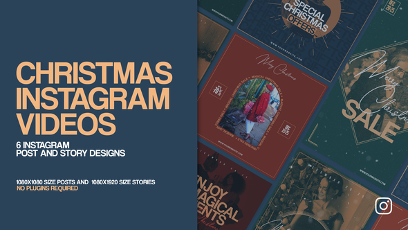Merry Christmas Instagram Promo Post And Story Product Promo template preview