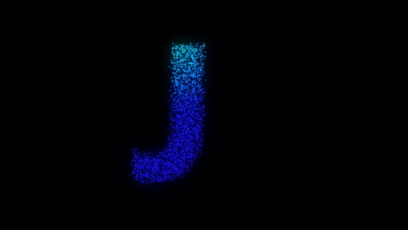 J Letter Gradient With Particles