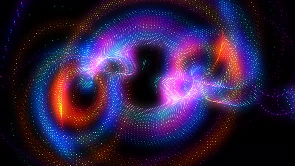 Colorful Glowing Particle flow Background