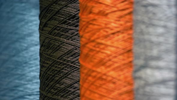 Closeup Focusing of Various Colorful Threads alt