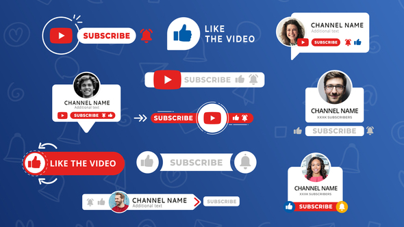 Youtube/Social Media Subscribe Button Package