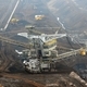aerial view in coal mine with bucket wheel excavator. destruction of nature. fossil energy. - PhotoDune Item for Sale
