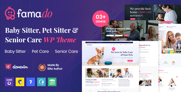 Famado – Baby & Pet Sitter Services WordPress Theme
