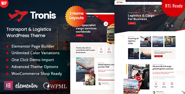 Tronis - Transport & Logistics WordPress Theme