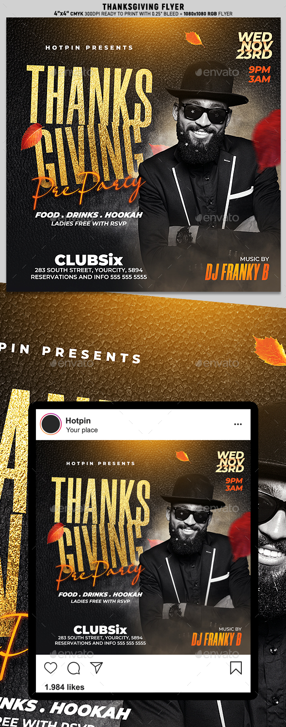 Thanksgiving Flyer Template Preview