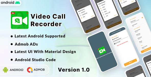 Video Call Recorder App | Screen Recorder | Admob Ads