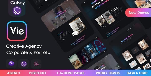 Vie - Gatsby Creative Portfolio & Agency template