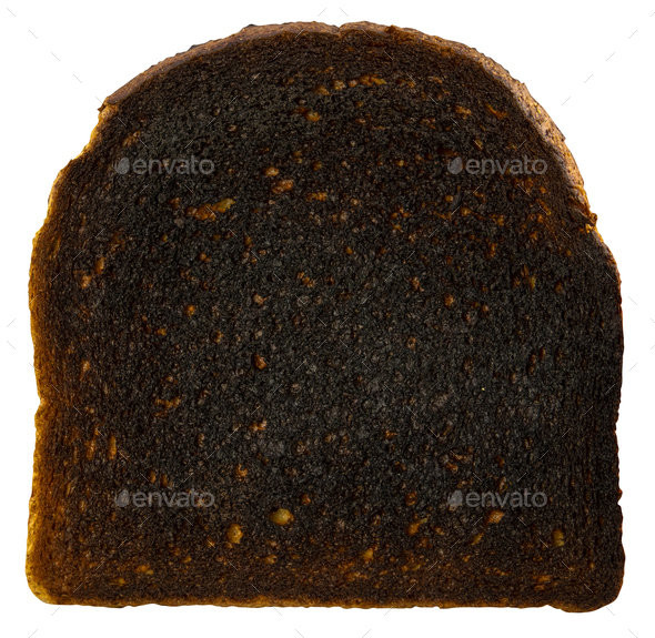 Isolated Burnt Toast - Stock Photo - Images
