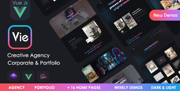 Vie - Vue Creative Portfolio & Agency template