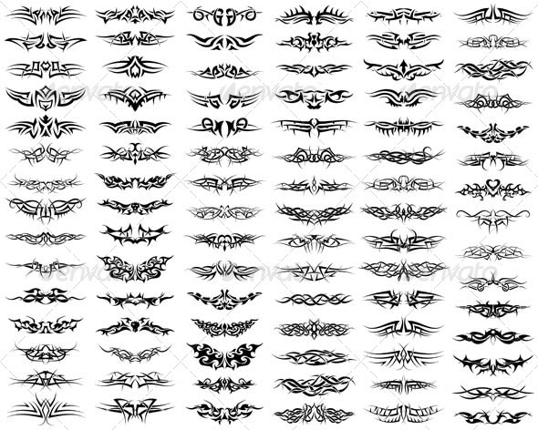 Tattoos Set - Tattoos Vectors