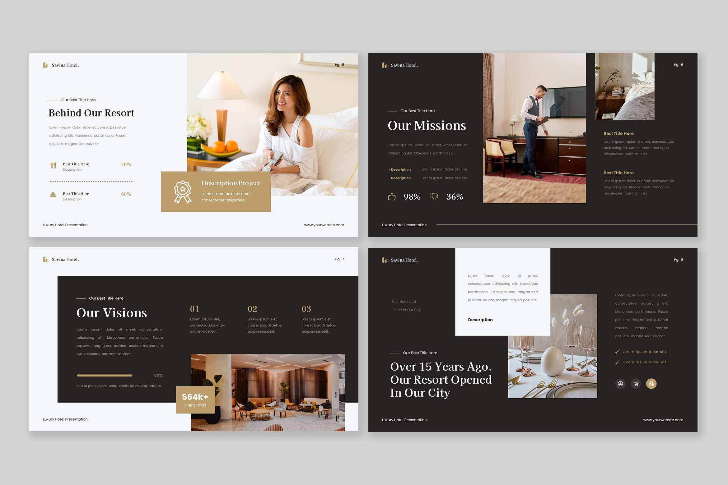 Savina - Luxury Hotel Powerpoint Template, Presentation Templates ...