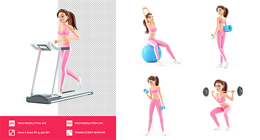 3D Sporty Woman