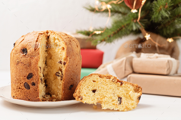 Panettone, traditional italian Christmas sweets for winter holidays ...