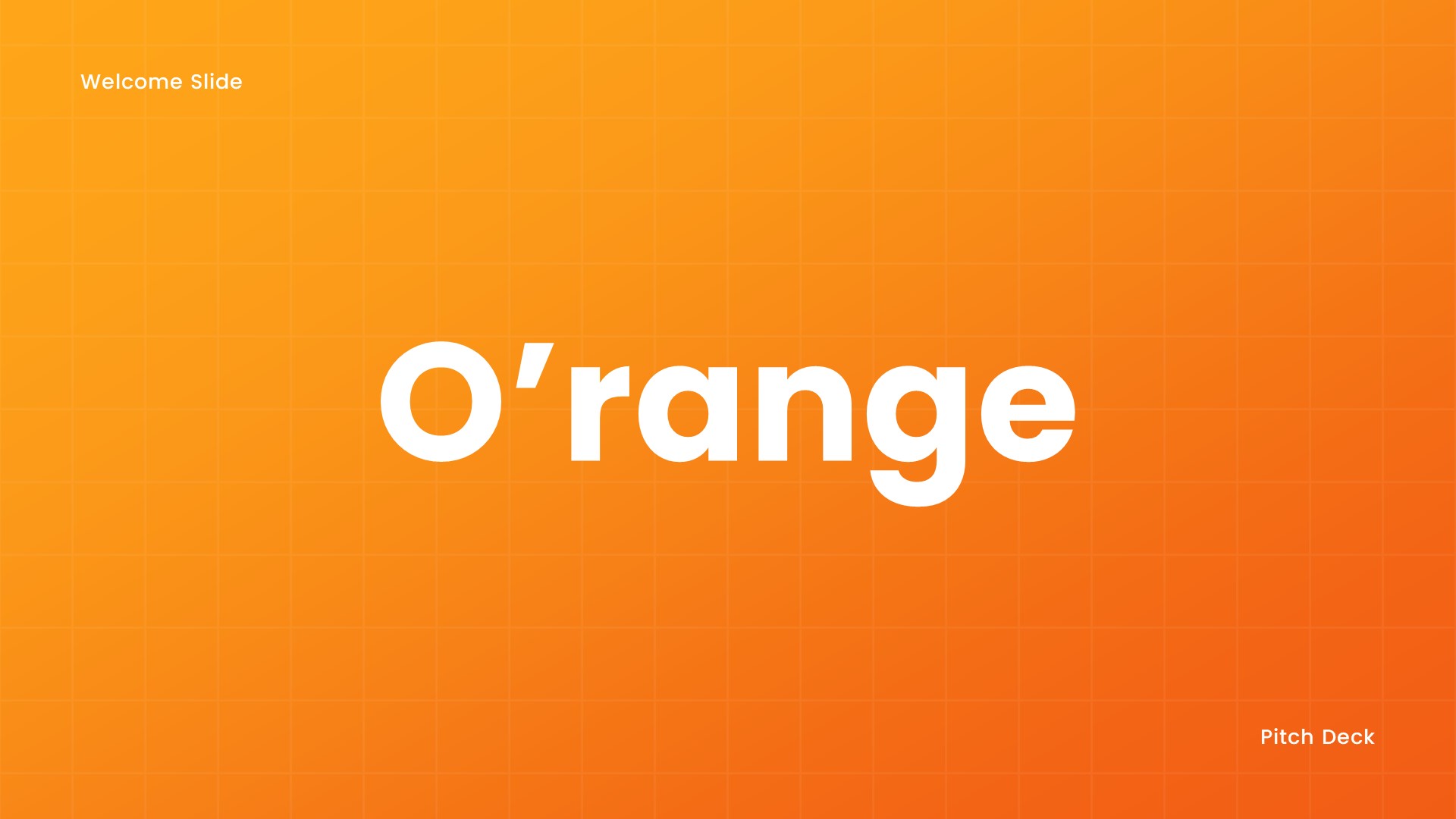 O'range - Creative Pitch Deck PowerPoint Template, Presentation Templates