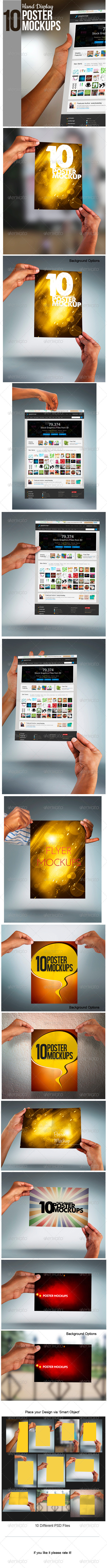Hand Display Poster Mockup - Posters Print