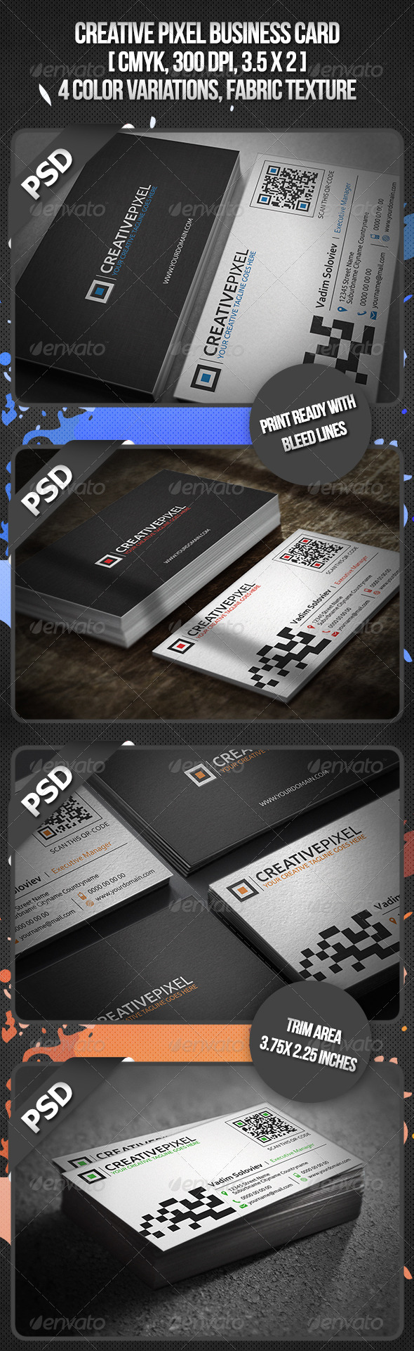 Creative Pixel Business Card - Creative Business Cards