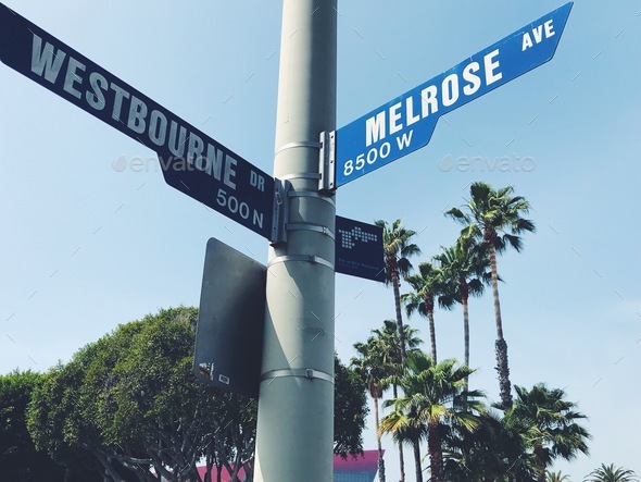 Street signs in Los Angeles Stock Photo by fsyfe | PhotoDune