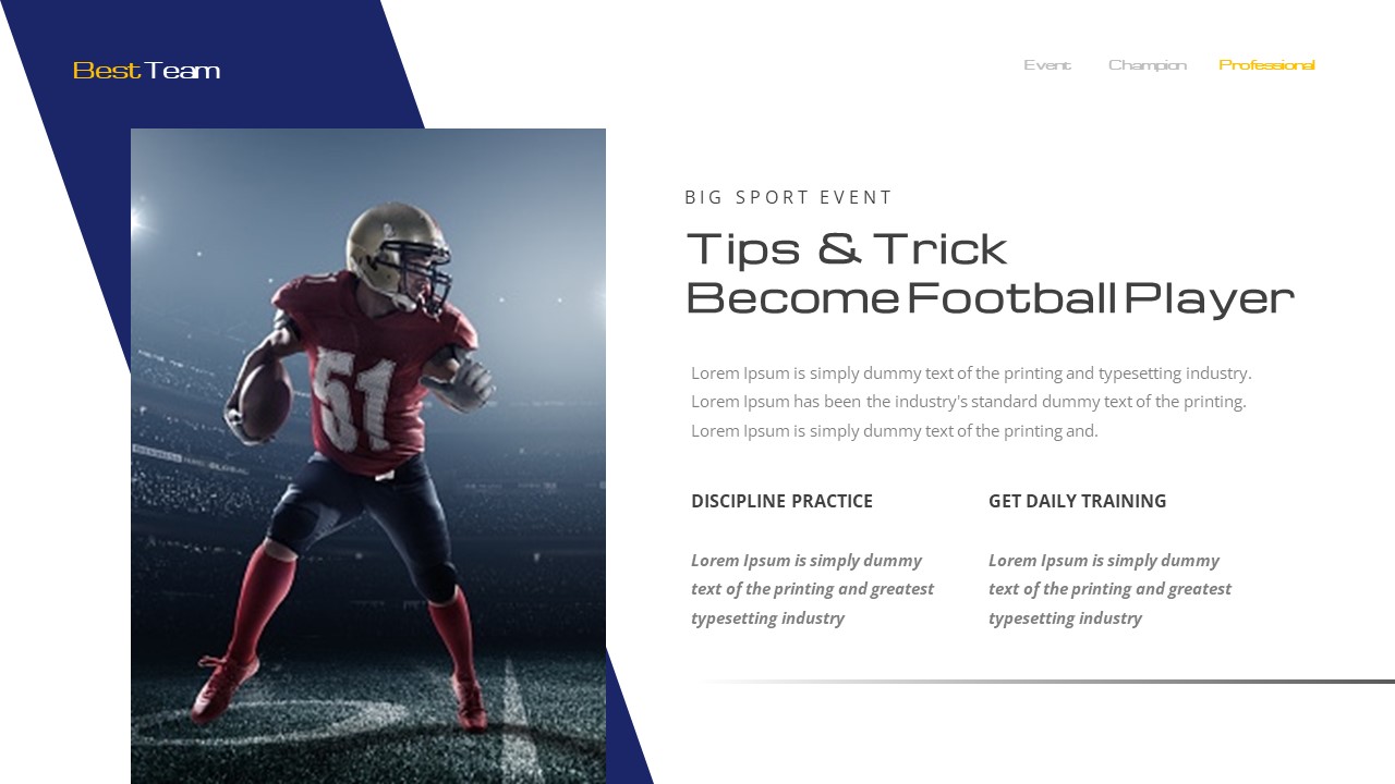 American Football Powerpoint Template, Presentation Templates ...