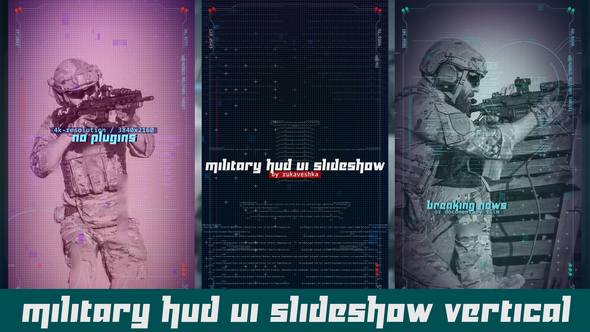 Military HUD UI Slideshow Vertical
