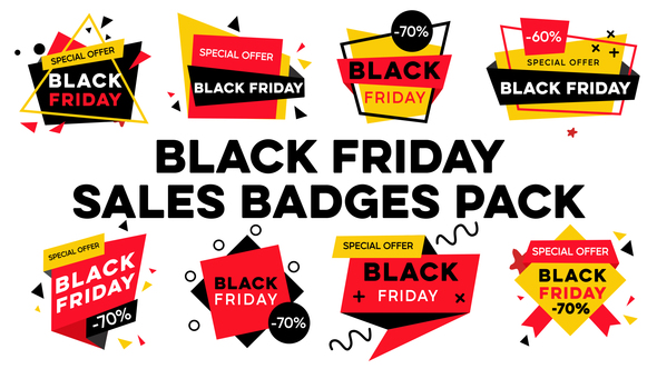 Black Friday Sale Badges Pack V2 10 in 1