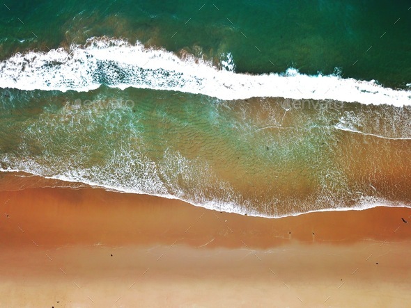 An aerial view of a sandy beach Stock Photo by globetrotter_ | PhotoDune