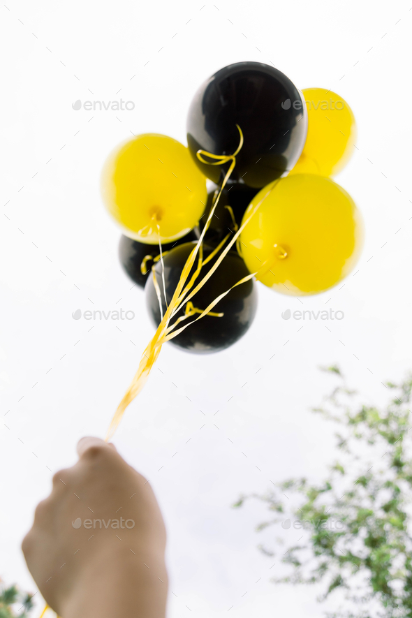 Letting go of balloons