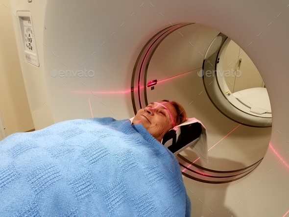 Patient Getting a Brain PET scan! Nuclear medicine testing. Healthcare and Medicine!