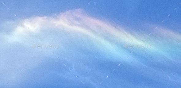 Beautiful Pastel Rainbow Prism in the Blue Sky!