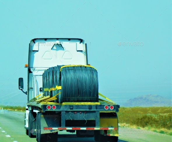 Hauling Hot Coils of Wire! - Stock Photo - Images